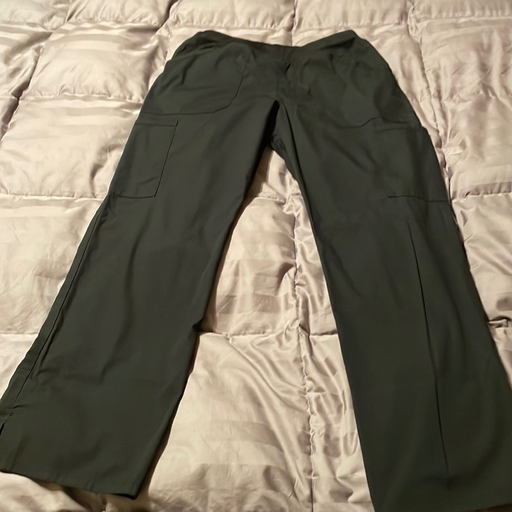 Cherokee Black Straight-Leg Scrub Pants